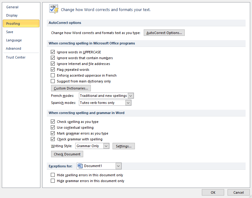 Karta Sprawdzanie, jak wyłączyć automatyczne numerowanie w dokumentach Word / Excel / Google