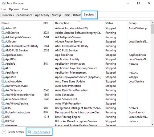 Pracownik Instalatora modułów systemu Windows wyłącza usługi