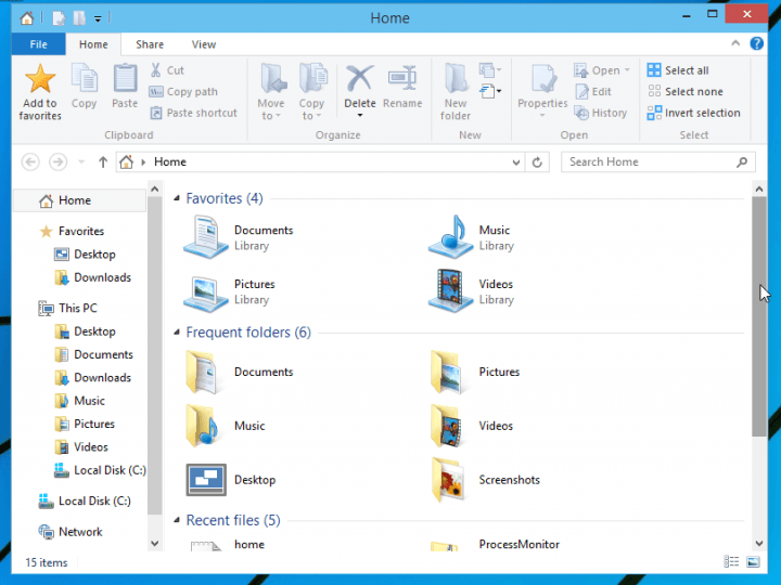 wind8appuje biblioteki w Windows 10