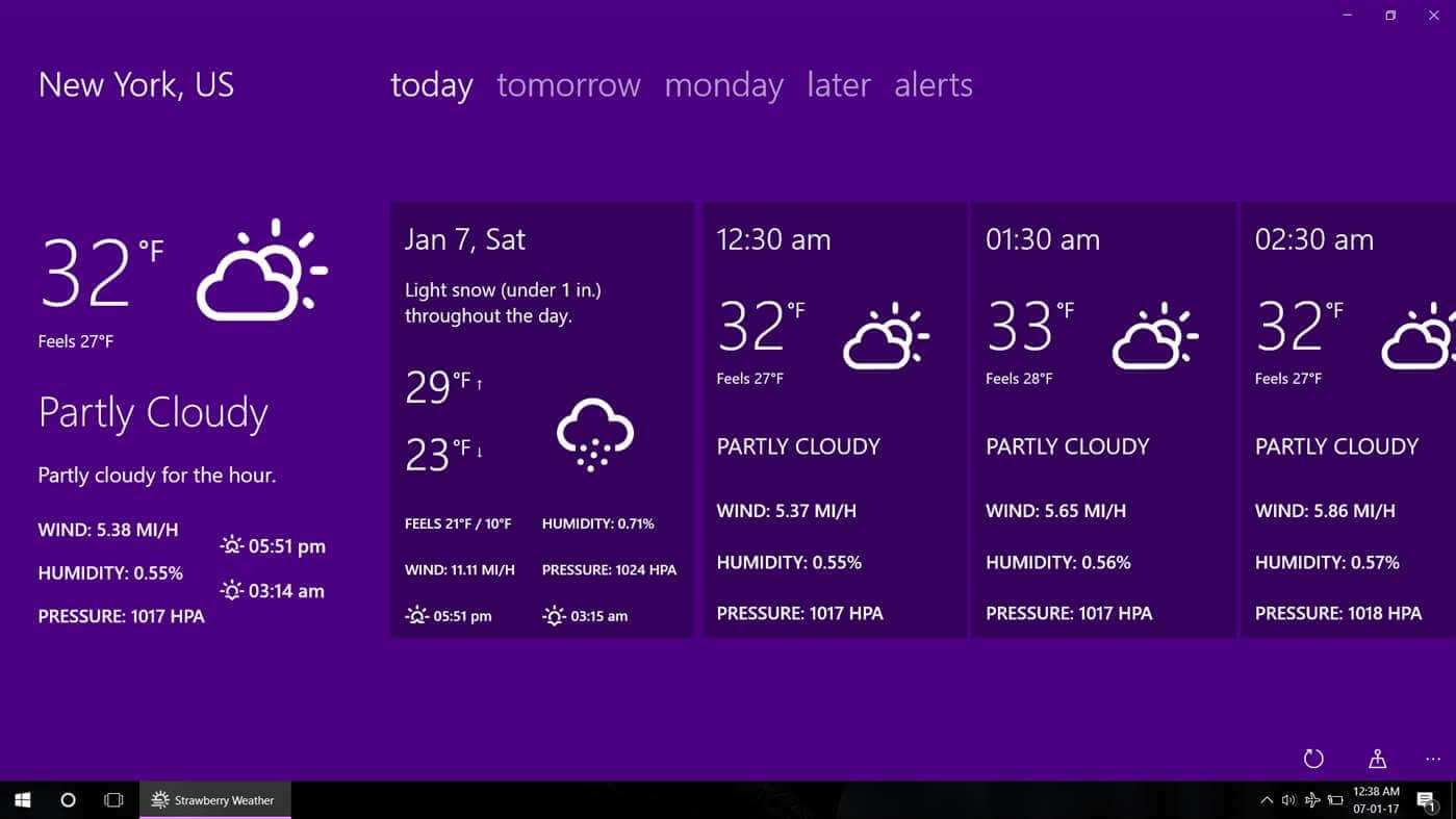 strawberry-weather-app-windows-10