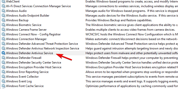 błąd Windows Defender 0x80016ba