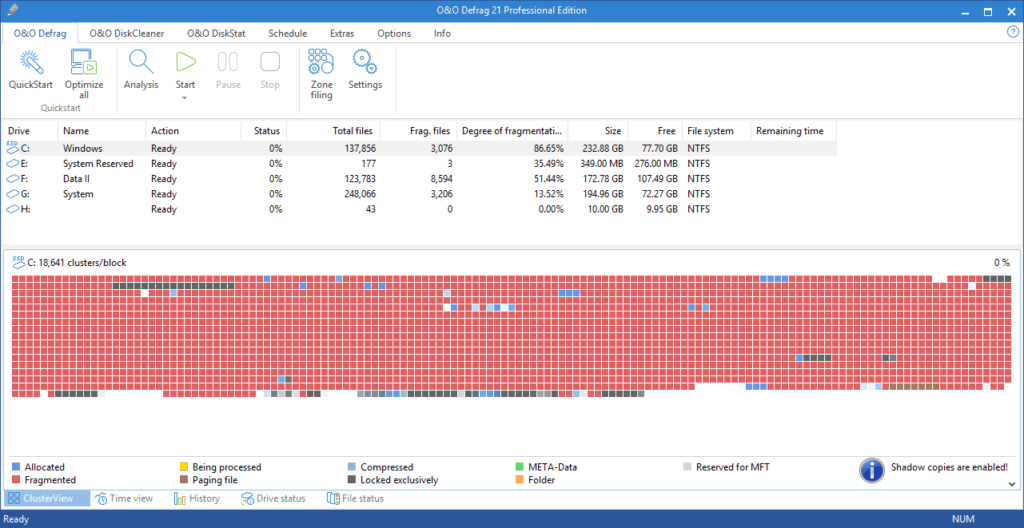 narzędzie do defragmentacji dla systemu Windows