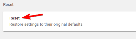 Zresetuj przeglądarkę Google Chrome