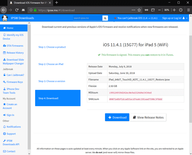 ipsw ios