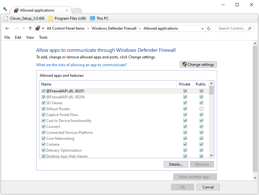 ustawienia aplikacji zapory backgroundtransferhost.exe