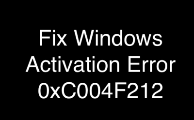 Napraw błąd aktywacji systemu Windows 0xC004F212