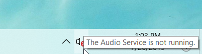 usługa audio nie działa w systemie Windows 10