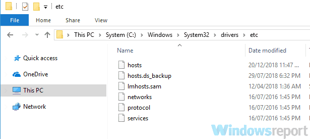 etc katalog serwer dns nie jest dostępny