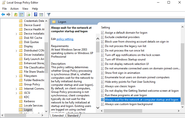 Windows potrzebuje aktualnego edytora zasad grupy poświadczeń