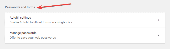 Autouzupełnianie w Chrome nie działa