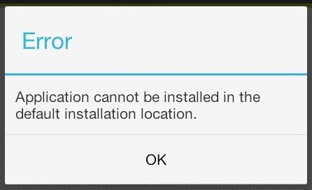 Nie można zainstalować aplikacji w domyślnej lokalizacji