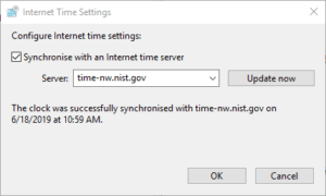 Okno Internet Time Settings, jak naprawić kod błędu przeglądarki dlg_flags_invalid_ca