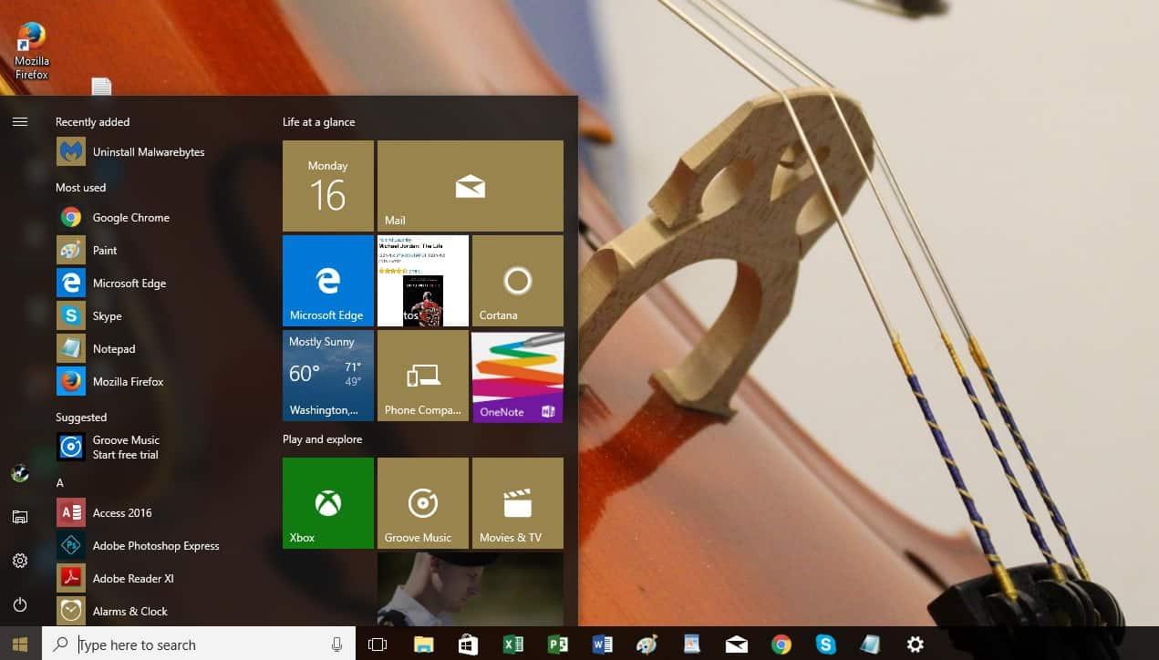 motyw codziennej sztuki systemu Windows 10