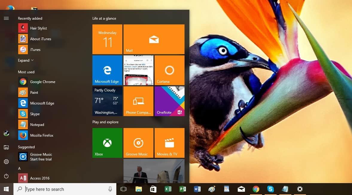 motyw Windows 10