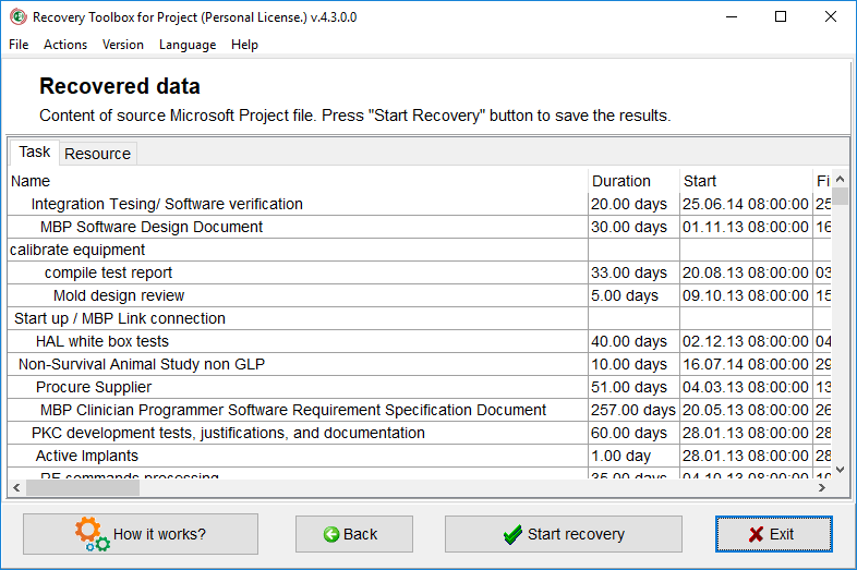 Wygrał odzyskany projekt Microsoft Data Preview't open file