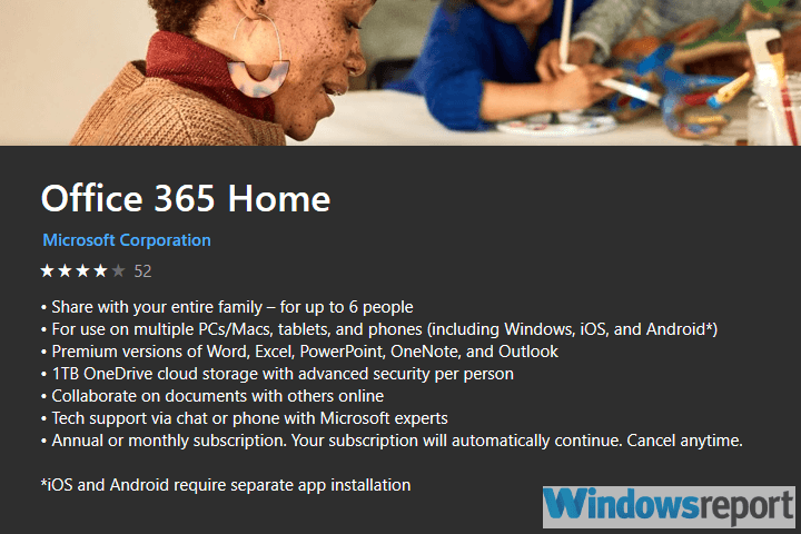 Office 365 w Microsoft Store