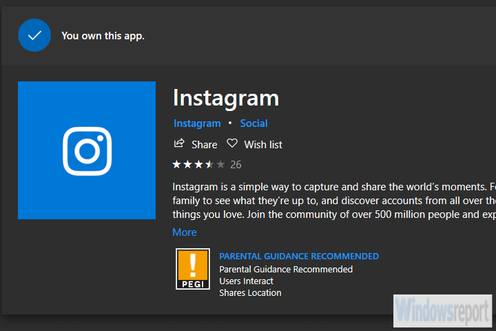 sklep Microsoft Instagram