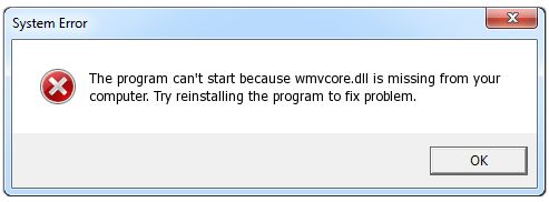 Błąd WMVCore.dll