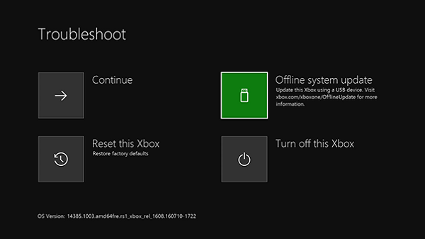 Zaktualizuj tryb offline Xbox One