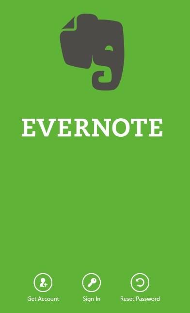 aplikacja Evernote dla systemu Windows 8