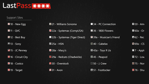 Przegląd aplikacji lastpass dla systemu Windows 8