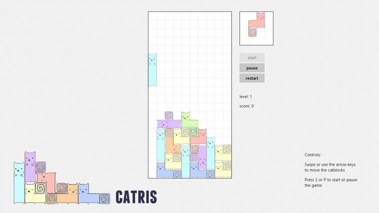 Aplikacja Windows 8 Catris Tetris