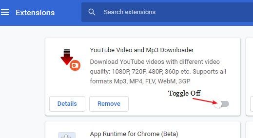 rozszerzenie chrome wyłącza zawieszanie się youtube