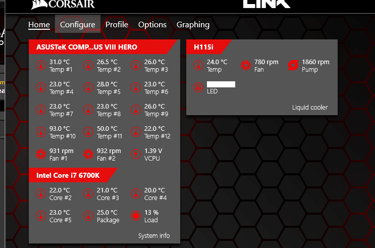 Oprogramowanie kontrolera wentylatora Corsair Link na PC