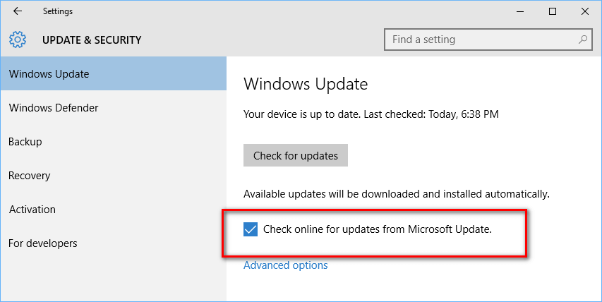 Zainstaluj oprogramowanie przez Windows Update