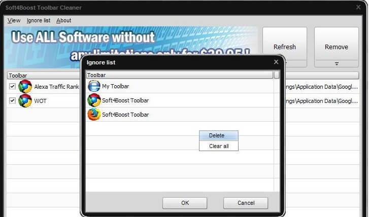 Soft4Boost Toolbar Cleaner