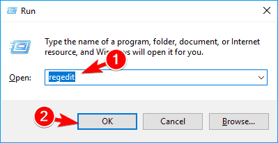 Windows 10 isn't using all RAM Run dialog regedit