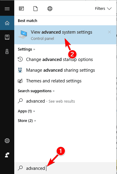 Windows 10 isn't using all RAM view advanced settings