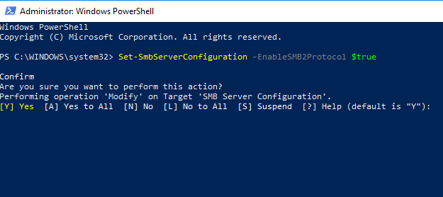 powershell set-smbserverconfiguracja twój system wymaga smb2 lub nowszego