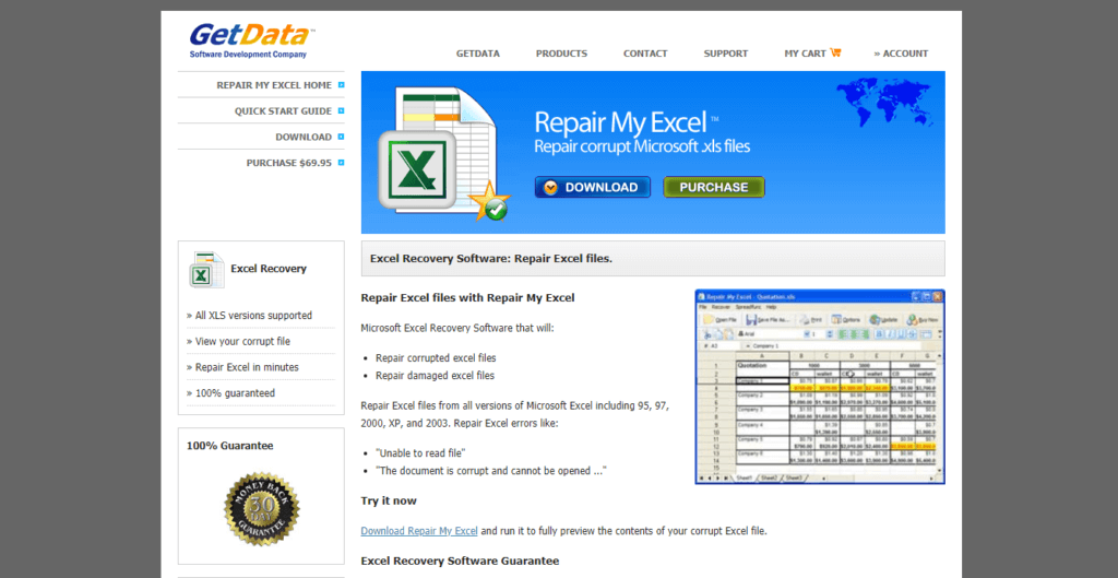 Napraw mój program Excel - napraw uszkodzone dokumenty Excel