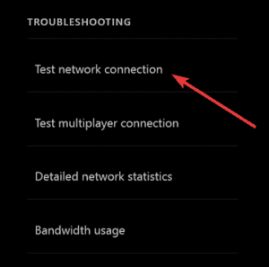 przetestuj połączenie sieciowe xbox one