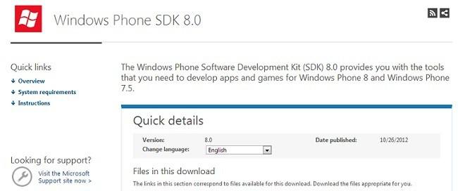 pobierz zestaw programistyczny Windows Phone 8