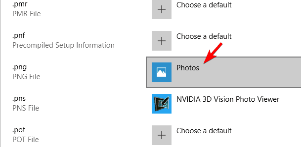 rozszerzenia plików wybierz domyślną aplikację png miniatury nie pokazujące systemu Windows 10
