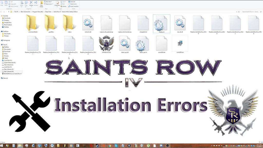 Błędy instalacji Saints Row 4