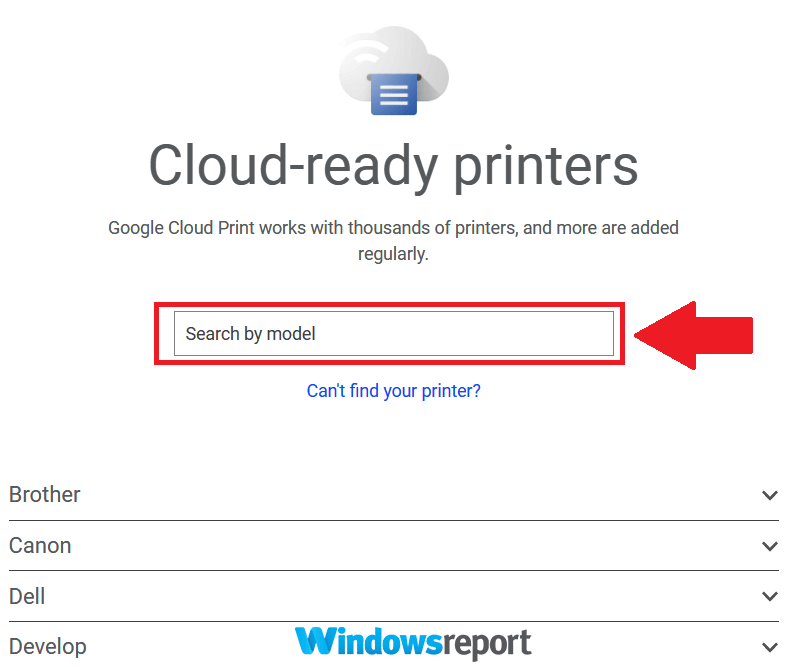 drukowanie z dokumentów google nie działa